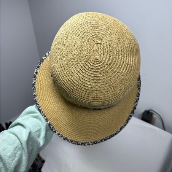 August Hat Company Straw Visor BallCap Beach Hat Animal Print - Picture 3 of 9